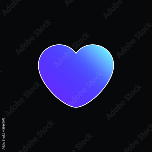 Badoo blue gradient vector icon photo