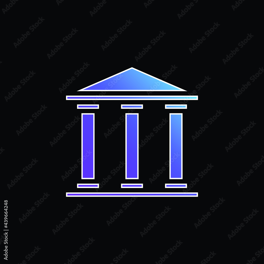 Bank blue gradient vector icon Bank blue gradient vector icon