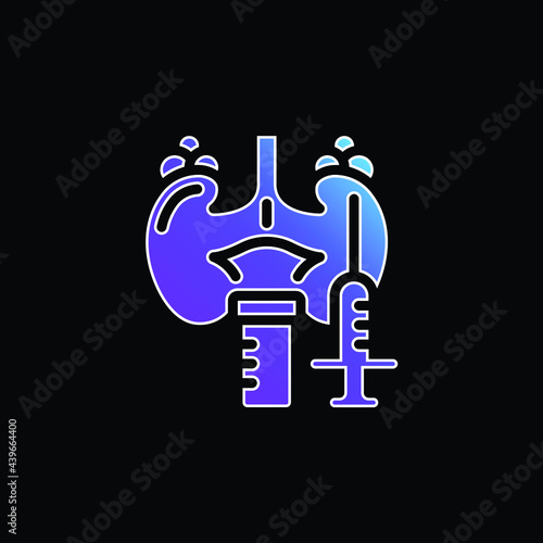 Adrenal Gland blue gradient vector icon