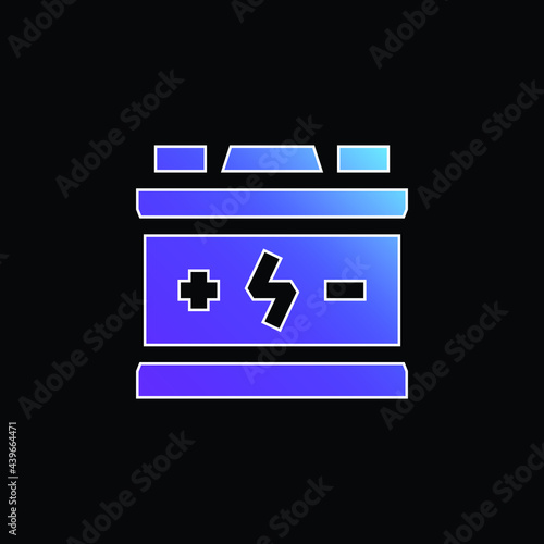 Battery blue gradient vector icon