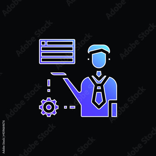 Advisor blue gradient vector icon