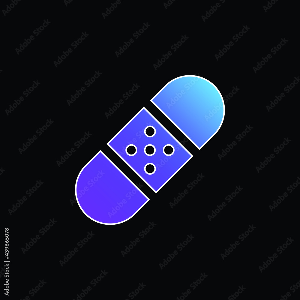 Band Aid blue gradient vector icon Band Aid blue gradient vector icon