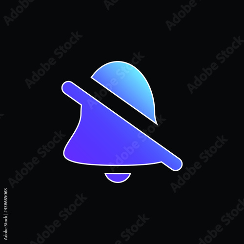 Alarm Off blue gradient vector icon