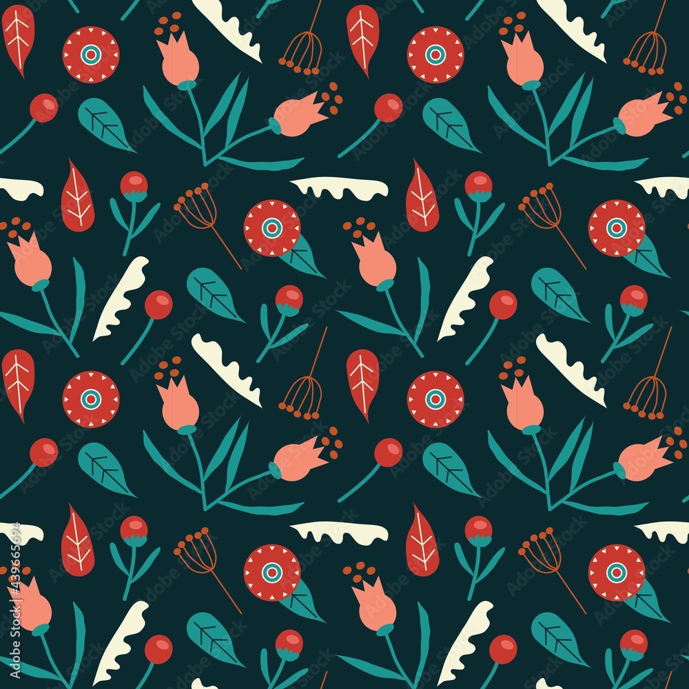custom made wallpaper toronto digitalElegant seamless pattern with abstract flowers, design elements.Modern floral design for paper, cover, fabric, interior decor and other users.