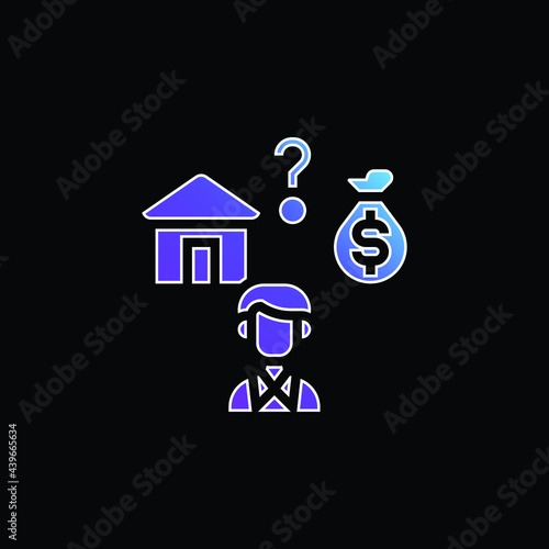 Affordable blue gradient vector icon
