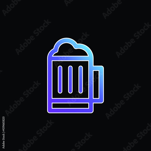 Beer blue gradient vector icon