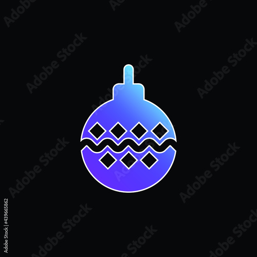 Bauble blue gradient vector icon