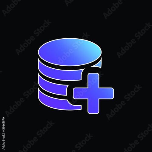 Add Database blue gradient vector icon