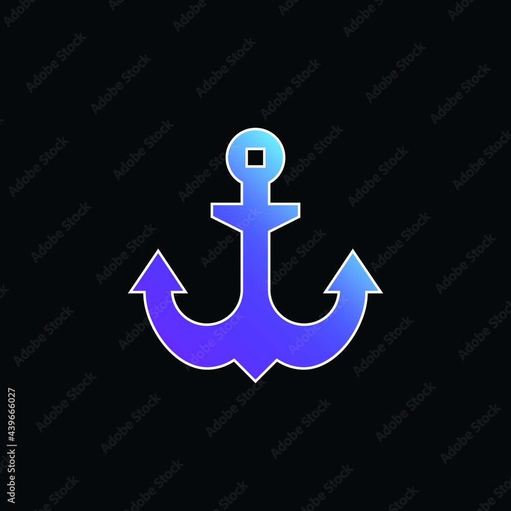 Anchor blue gradient vector icon Anchor blue gradient vector icon