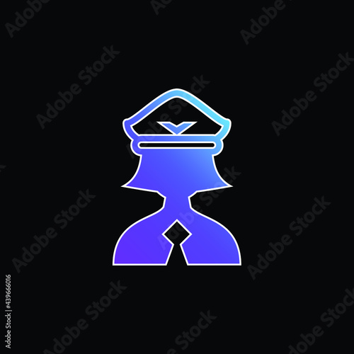 Air Hostess blue gradient vector icon
