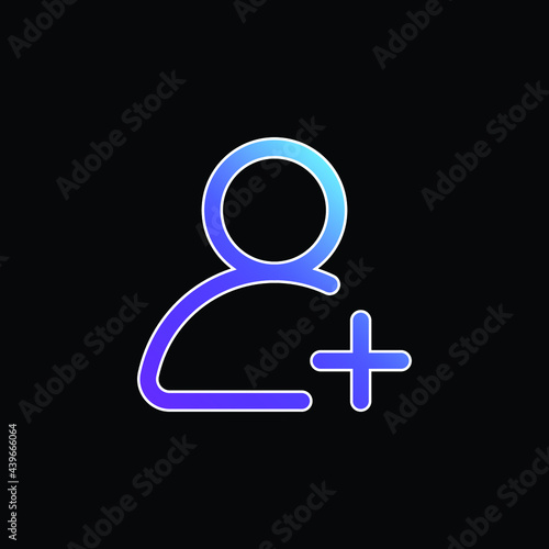 Add User blue gradient vector icon