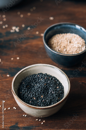 Black sesame seeds photo