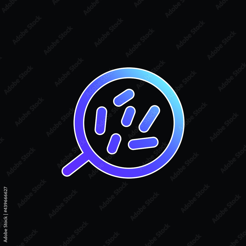 Body Cells Under A Magnification Tool blue gradient vector icon Body Cells Under A Magnification Tool blue gradient vector icon
