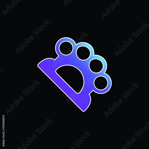 Brass Knuckles blue gradient vector icon