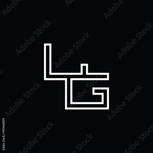 LG Logo monogram with line style design template