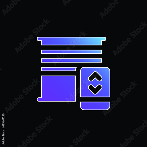 Blinds blue gradient vector icon