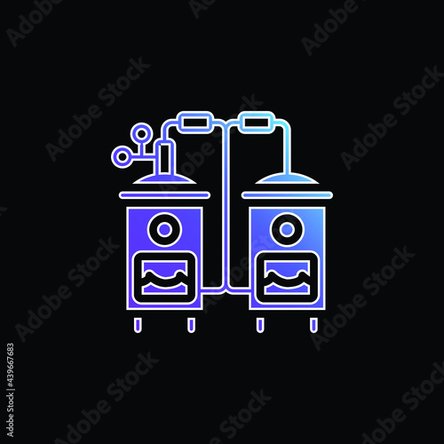 Boiler blue gradient vector icon