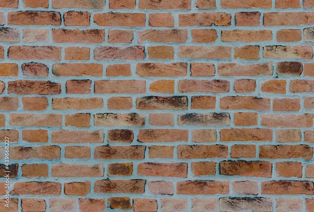 Obraz premium vintage retro red brick wall, close-up background