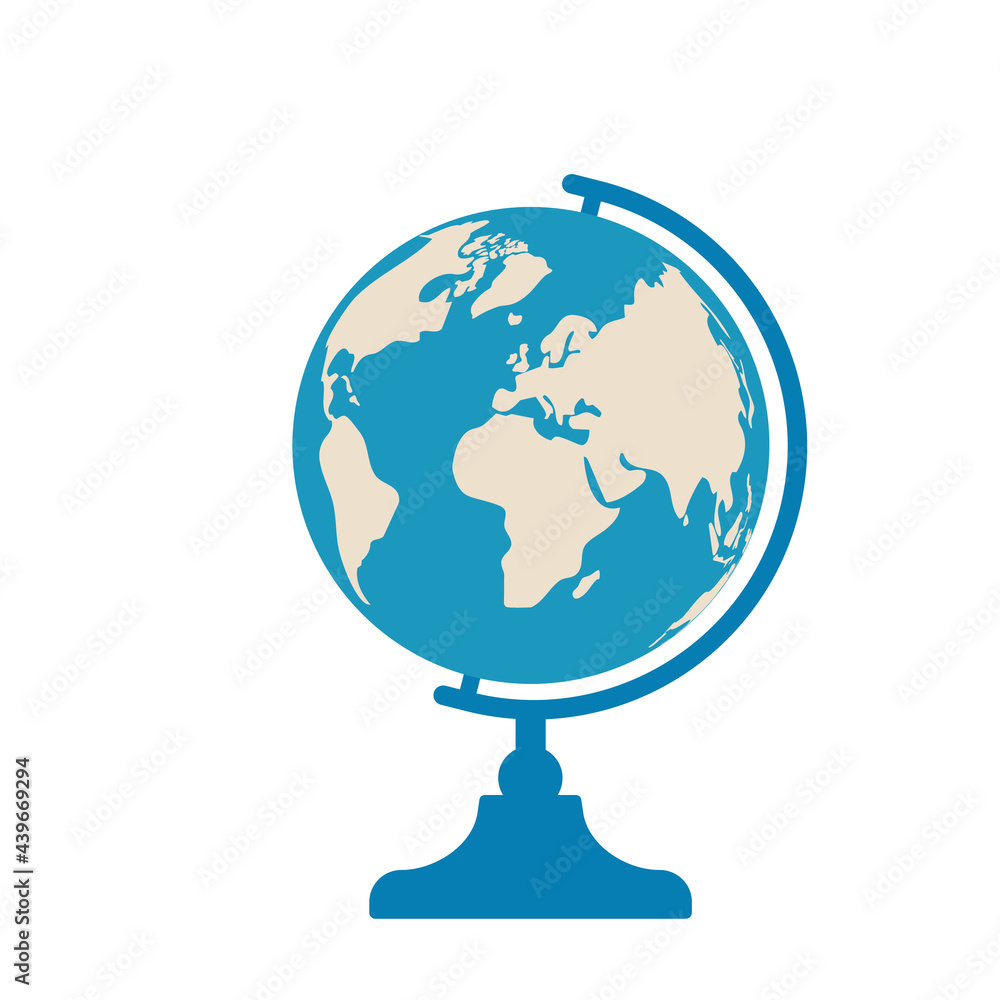 Vector globus illustration. Earth globe icon. Back to schoole Vector globus illustration. Earth globe icon. Back to schoole