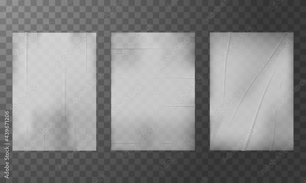 Set of bad glued papers realistic vector illustration isolated on ...