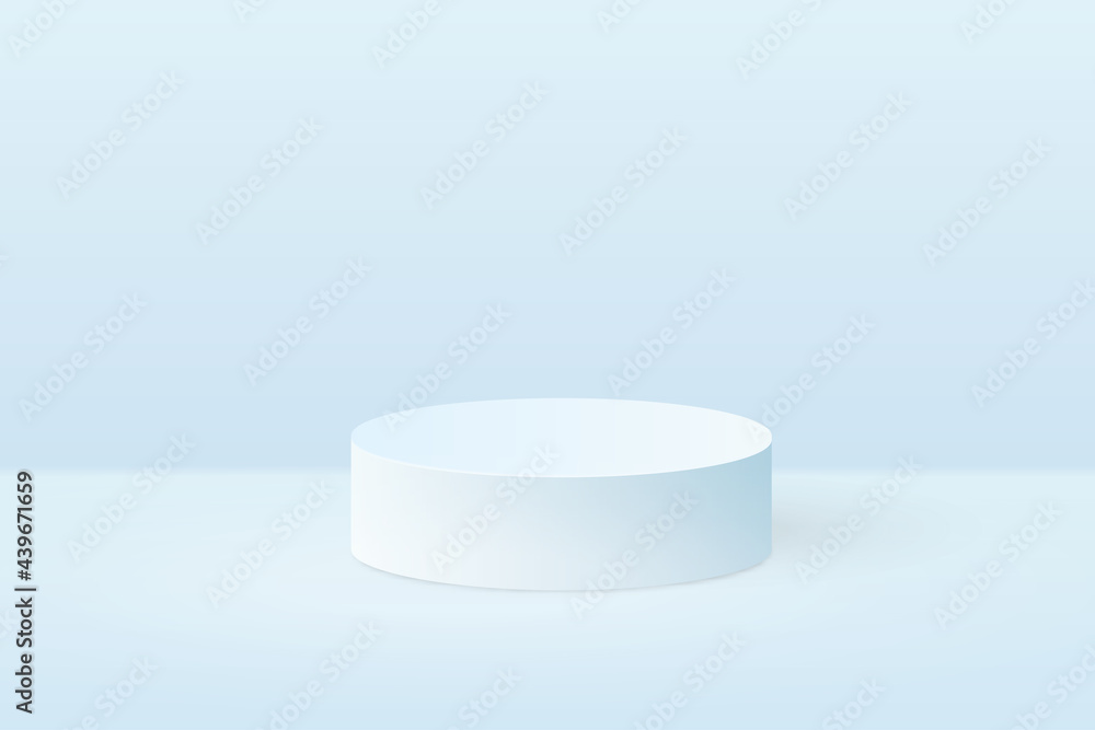 Podium scene or 3D round pillar stand scene and winner pedestal in studio on vector gray, blue or white minimal background Podium scene or 3D round pillar stand scene and winner pedestal in studio on vector gray, blue or white minimal background