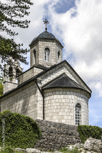 Serbian orthodox "Court Church" in Cetinje. Cetinje is a historical town and the secondary capital of Montenegro, Europe.