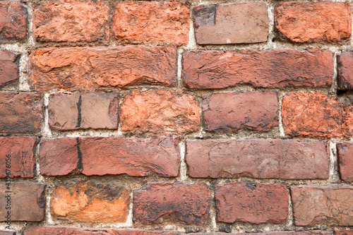 old vintage red brick wall background