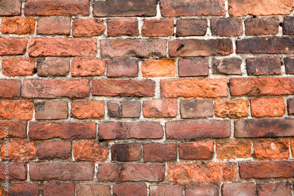 Fototapeta premium old vintage red brick wall background