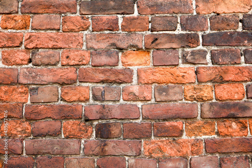 old vintage red brick wall background