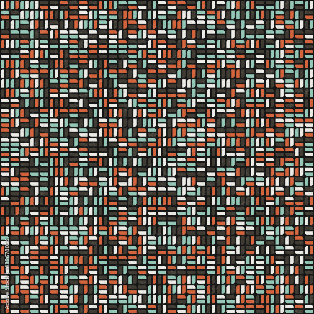 Fototapeta premium Abstract Geometric Pattern generative computational art illustration