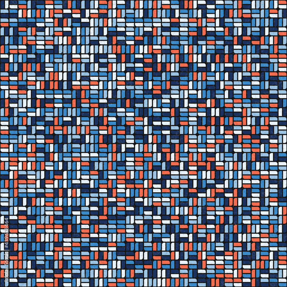 Fototapeta premium Abstract Geometric Pattern generative computational art illustration