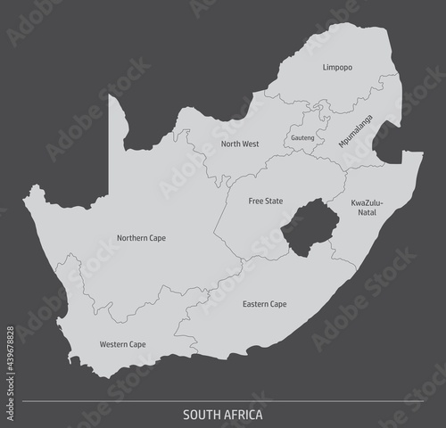 South Africa administrative map