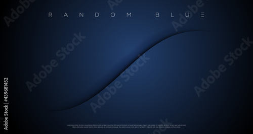 Minimal abstract navy blue cut wallpaper vector EPS