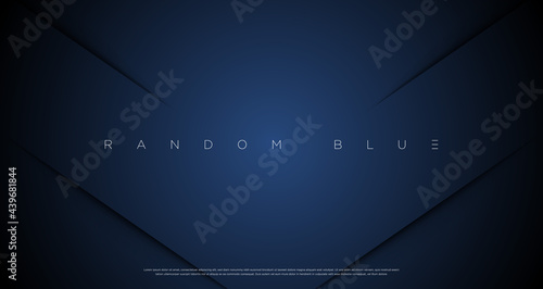 Minimal abstract navy blue cut wallpaper vector EPS