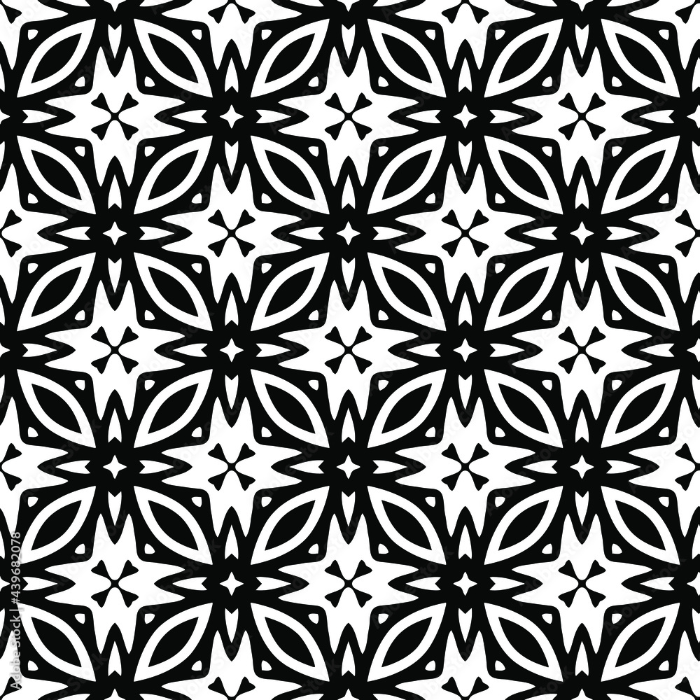floral seamless pattern background.Geometric ornament for wallpapers and backgrounds. Black and white pattern. floral seamless pattern background.Geometric ornament for wallpapers and backgrounds. Black and white pattern.