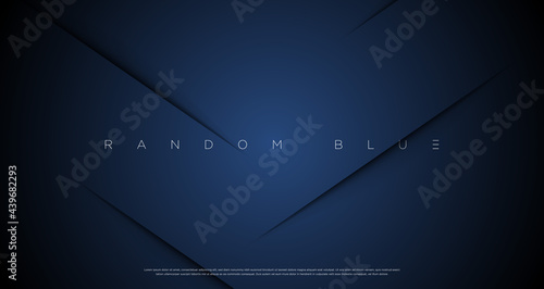 Minimal abstract navy blue cut wallpaper vector EPS
