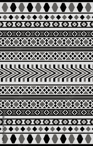 Carpet bathmat and Rug Boho style ethnic design pattern with distressed woven texture and effect 