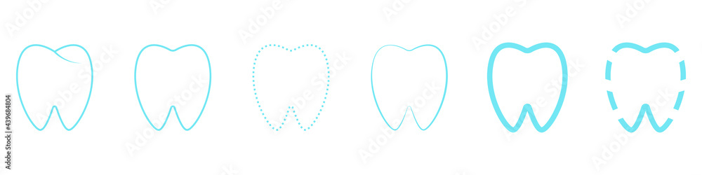 Tooth vector set. Dentistry icons set in flat style. Vector set of blue teeth icons. Tooth icons, dentistry icons. Vector illustration. Tooth vector set. Dentistry icons set in flat style. Vector set of blue teeth icons. Tooth icons, dentistry icons. Vector illustration.