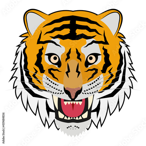 威嚇している虎