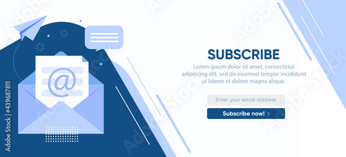 Abstract horizontal Banner for sending news to customers so that they are aware of all the latest events.