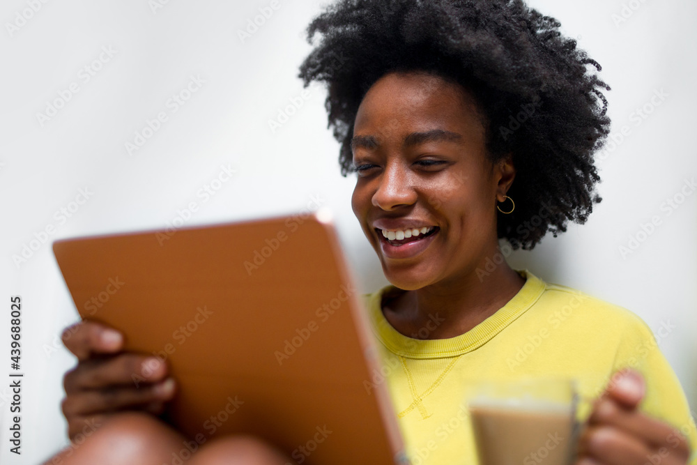 Beautiful Woman Talking on a Video Call Beautiful Woman Talking on a Video Call