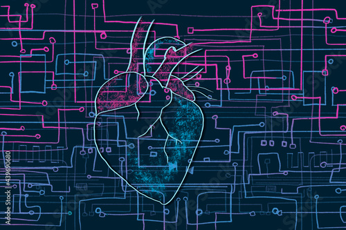Heart circuit illustration photo