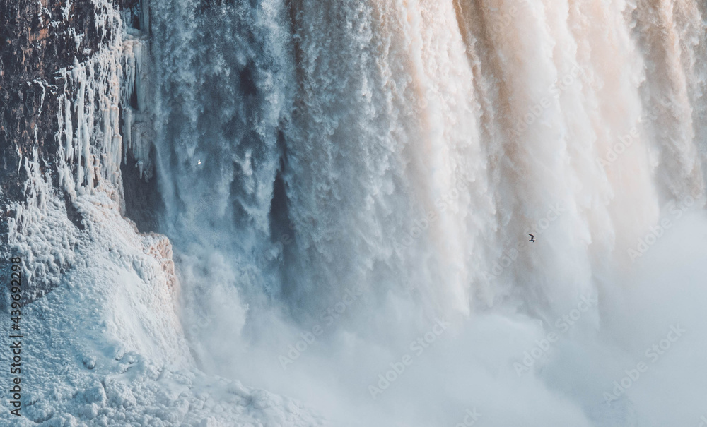 Niagara waterfall at Ontario, Canada in winter Niagara waterfall at Ontario, Canada in winter