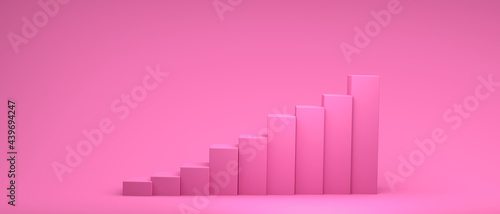 Free Download 3D render illustration of bar graph - GFXLoad