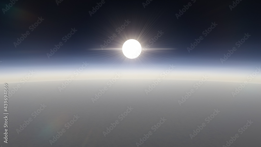 Obraz premium planet suitable for colonization, earth-like planet in far space, planets background 3d render