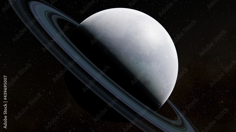 Obraz premium planet suitable for colonization, earth-like planet in far space, planets background 3d render