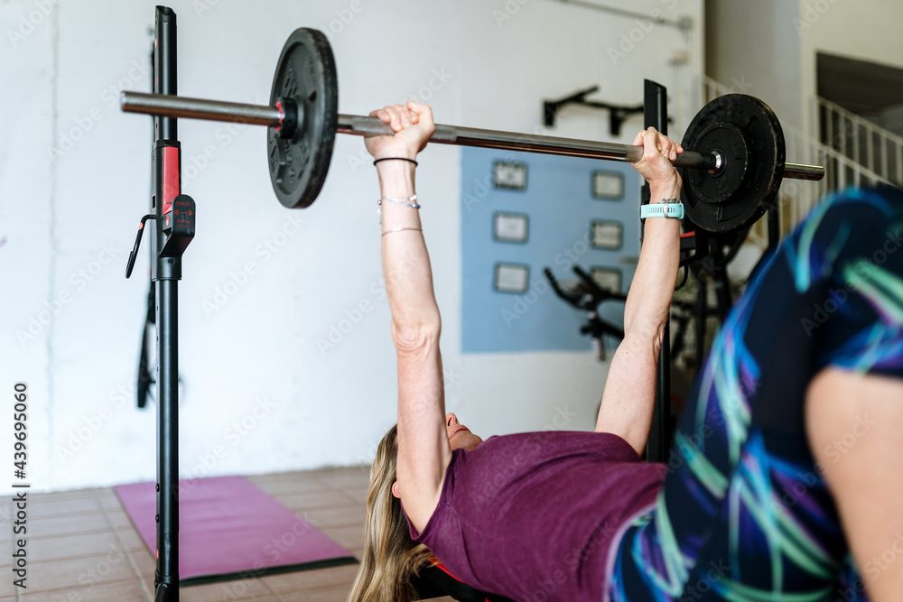 Woman working out at home Woman working out at home