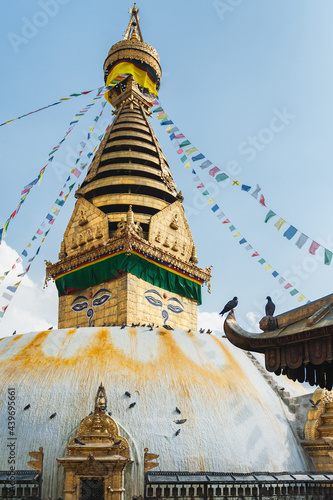 Swayambhunath pagoda in Nepal photo