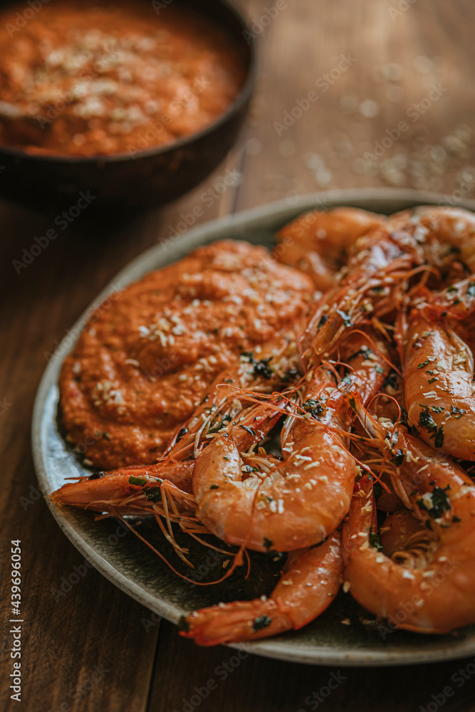 plate of fried shrimps plate of fried shrimps