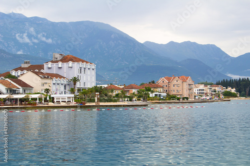 View of the city of Tivat in Montenegro. The city is located on the Adriatic coast and is a famous tourist destination. © Dragan